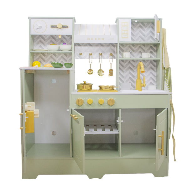 COZINHA INFANTIL VERDE OLIVA COMPLETA