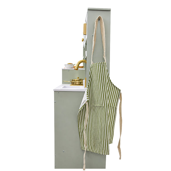COZINHA INFANTIL VERDE OLIVA COMPLETA