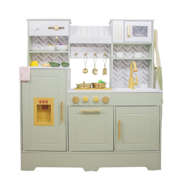 COZINHA INFANTIL VERDE OLIVA COMPLETA