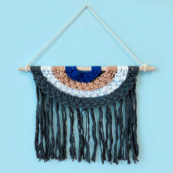 DECORACAO DE PAREDE EM CROCH� CINZA