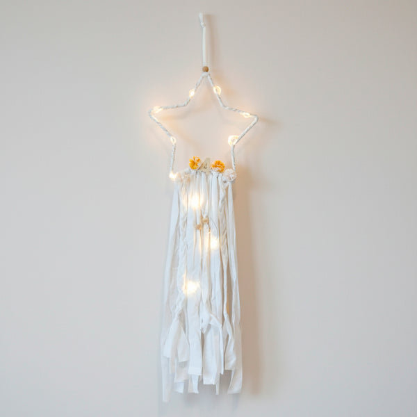 DECORACAO DE PAREDE ESTRELA COM LED - LETRAS DIVERSAS