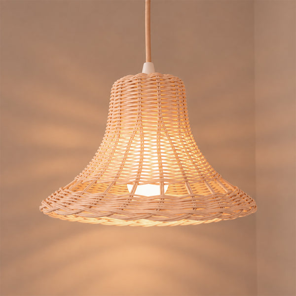 PENDENTE DE RATTAN CONE C/ FIO ENERGIZADO