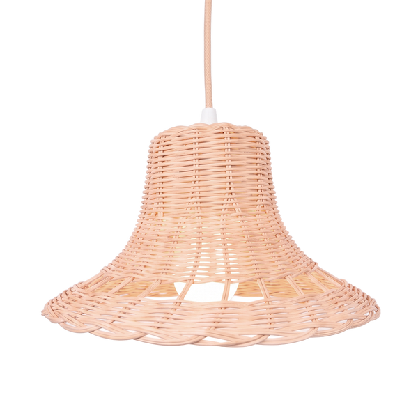 PENDENTE DE RATTAN CONE C/ FIO ENERGIZADO