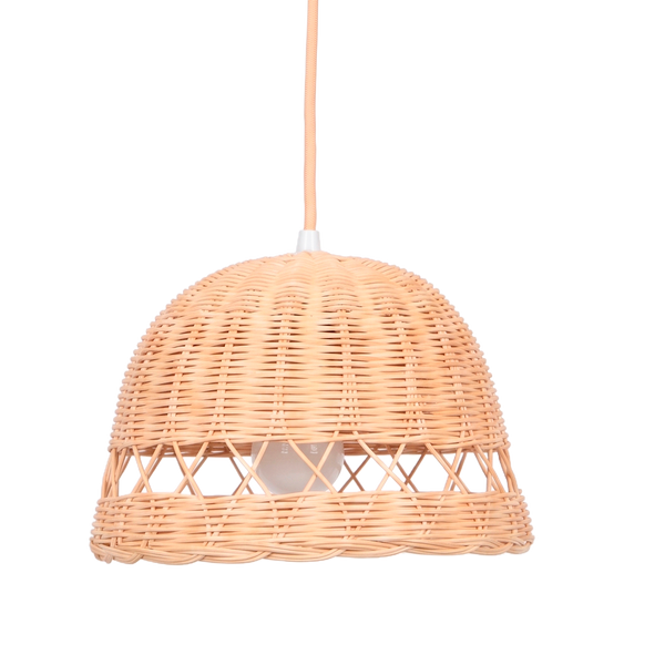 PENDENTE DE RATTAN DOMO C/ FIO ENERGIZADO