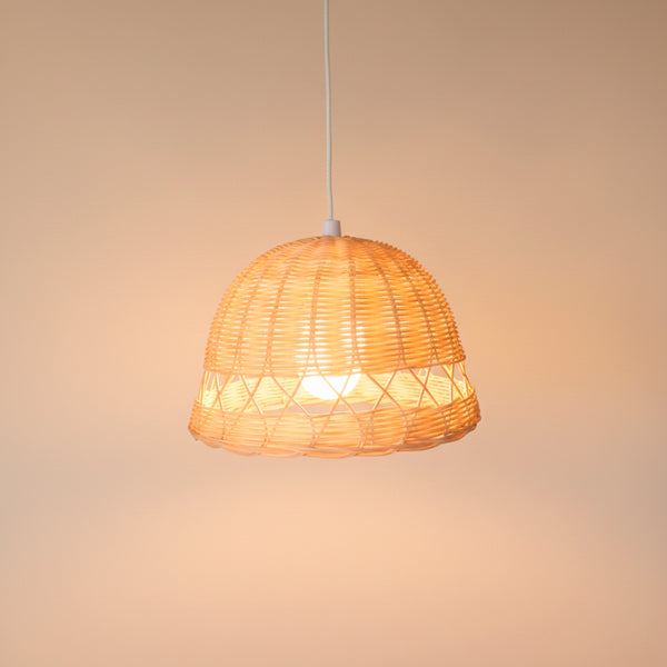 PENDENTE DE RATTAN DOMO C/ FIO ENERGIZADO