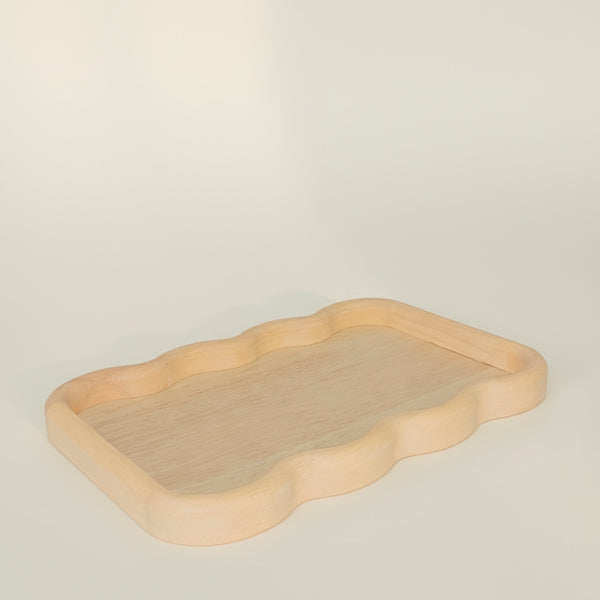 BANDEJA ONDAS TALHADA MADEIRA NATURAL