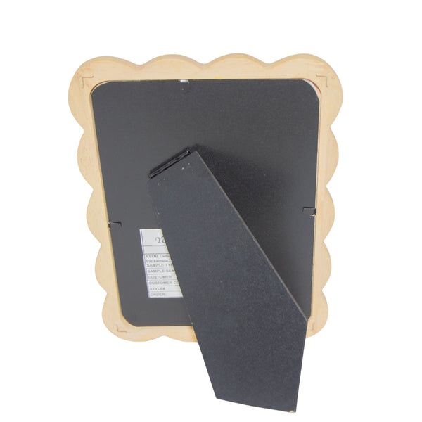 PORTA RETRATO RETANGULO ONDULADO DE MADEIRA TALHADA 10X15