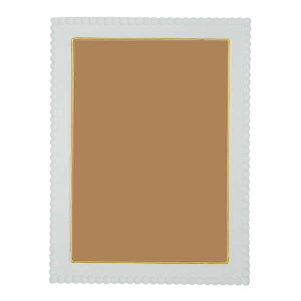MOLDURA BUBBLE BRANCO COM DOURADO 33,5X23