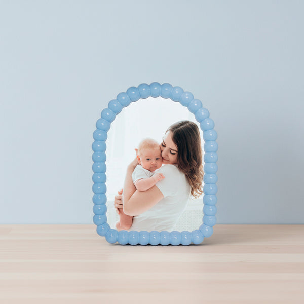 PORTA RETRATO ARCO BUBBLE AZUL DE PORCELANA 10X15