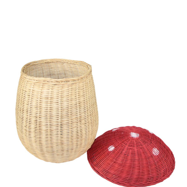 CESTO COGUMELO VERMELHO ORGANIZADOR DE BRINQUEDOS
