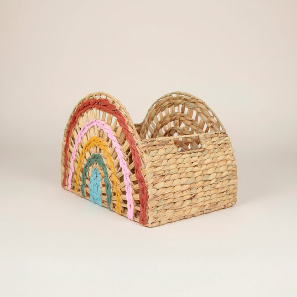 CESTO ARCO IRIS COLORIDO ORGANIZADOR DE BRINQUEDOS