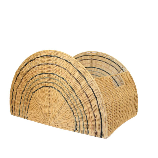 CESTO ARCO IRIS AZUL E AMARELO ORGANIZADOR DE BRINQUEDOS