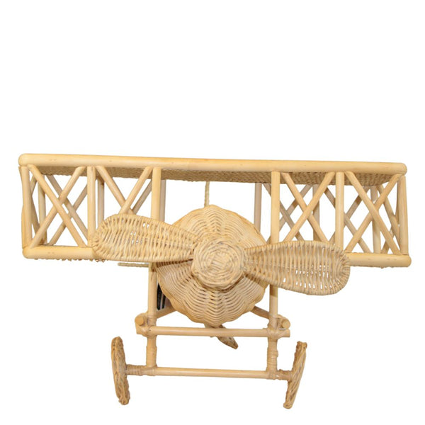 AVIAO DECORATIVO DE RATTAN E BAMBU