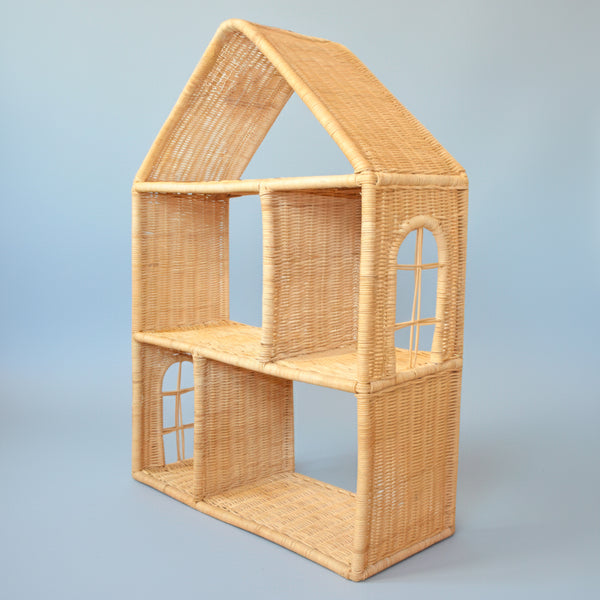 ESTANTE CASA DE BONECA DE RATTAN