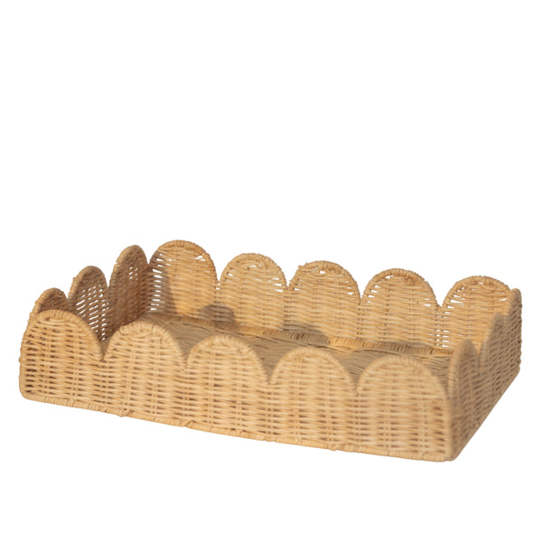 BANDEJA ONDULADA DE RATTAN