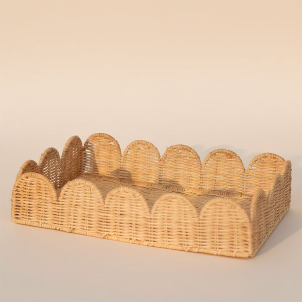BANDEJA ONDULADA DE RATTAN