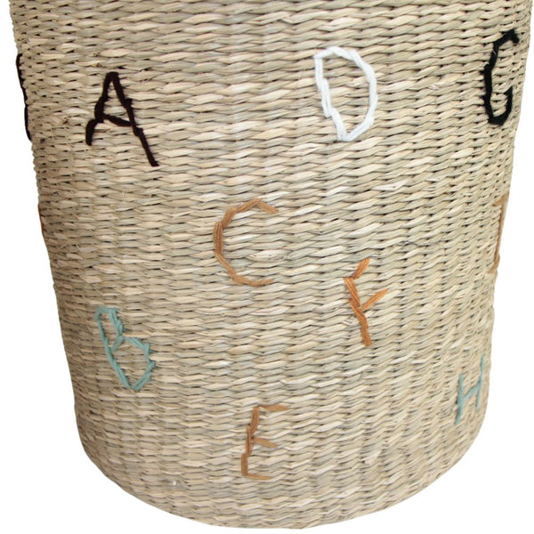 CESTO ABC BORDADO ORGANIZADOR DE BRINQUEDOS