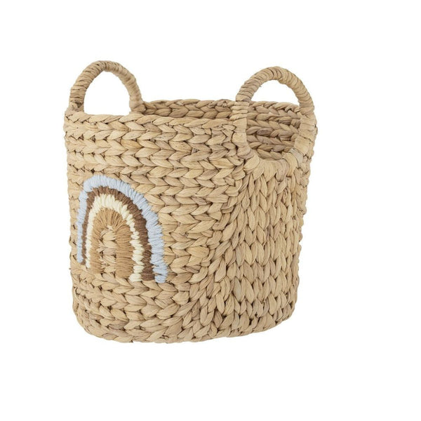 CESTO ARCO IRIS BORDADO ORGANIZADOR DE BRINQUEDOS