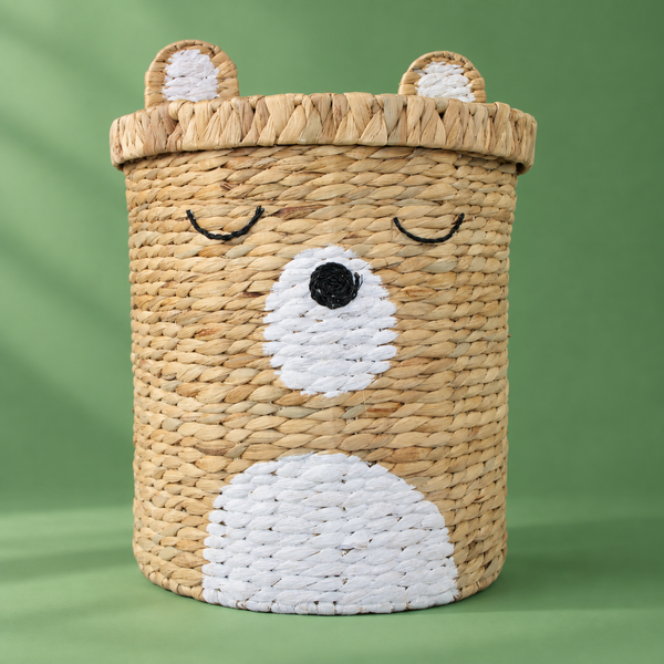 CESTO URSO PINTADO ORGANIZADOR DE BRINQUEDOS