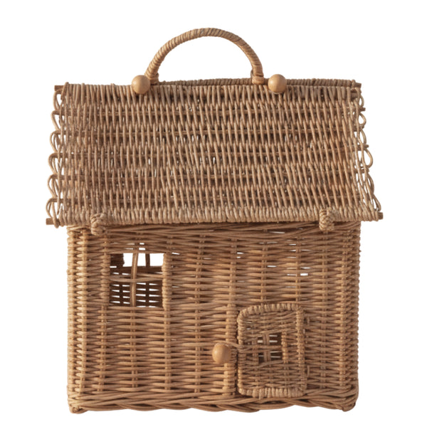 CESTA CASINHA DE RATTAN
