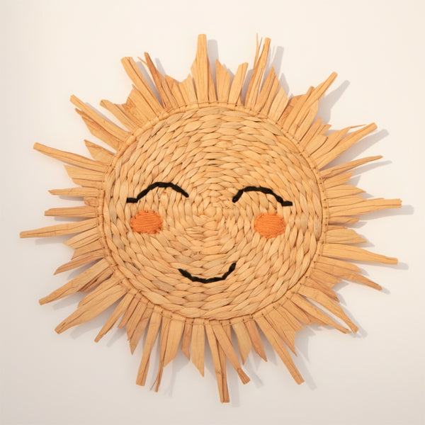 SOL DE RATTAN DECORATIVO PARA PAREDE