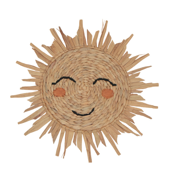 SOL DE RATTAN DECORATIVO PARA PAREDE