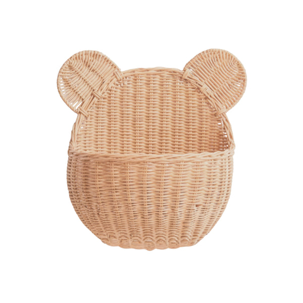 PORTA FRALDA URSO DE RATTAN