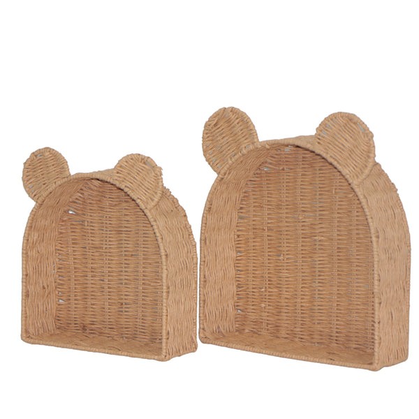 CONJUNTO DE 2 NICHOS URSO DE RATTAN