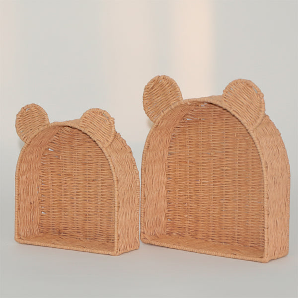 CONJUNTO DE 2 NICHOS URSO DE RATTAN