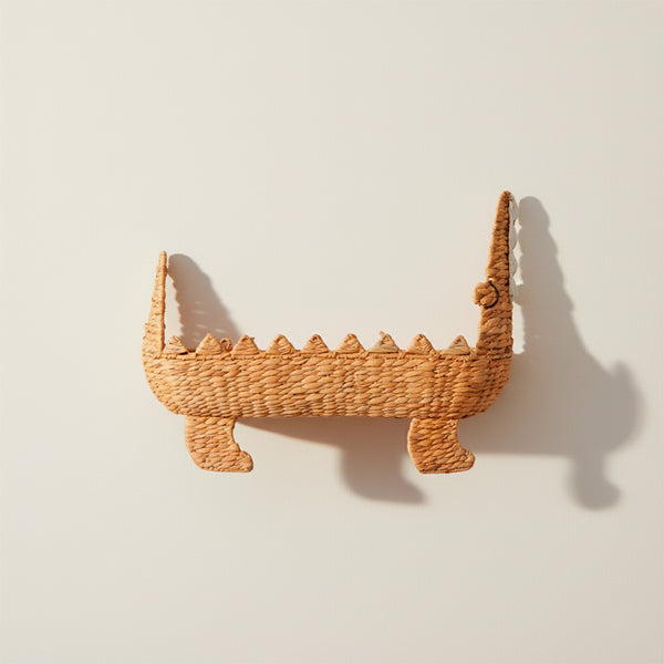 PORTA LIVROS JACARE DE RATTAN