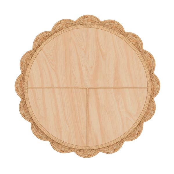 ESPELHO FLOR REDONDO EM RATTAN