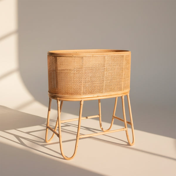 BASSINET DE RATTAN E BAMBU