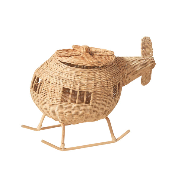 ESCULTURA DE RATTAN HELICOPTERO