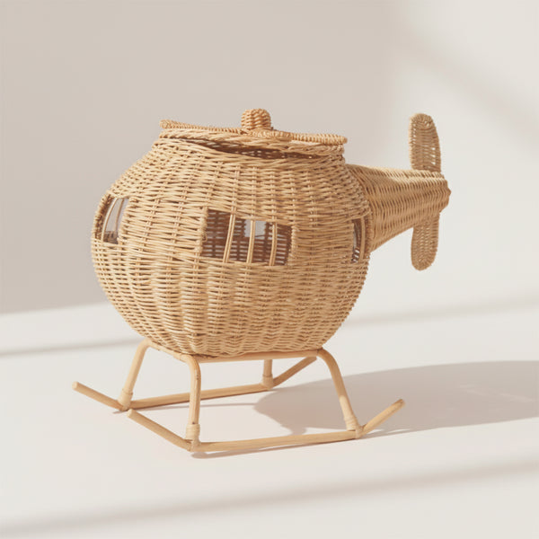 ESCULTURA DE RATTAN HELICOPTERO