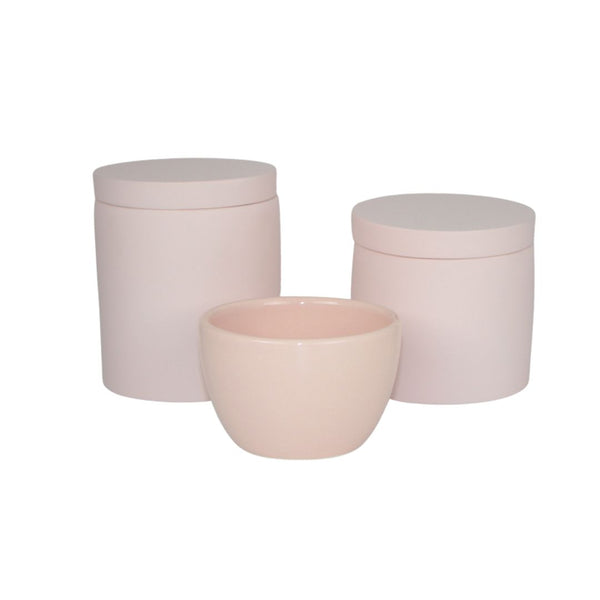 KIT DE HIGIENE ABSTRATO ROSA NUDE COM BANDEJA