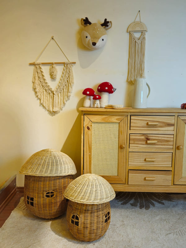 CESTO COGUMELO CASINHA G ORGANIZADOR DE BRINQUEDOS