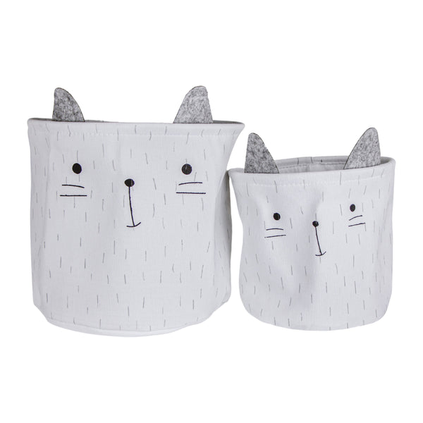 JOGO DE 2 CESTOS DE BRINQUEDO GATO 2PCS