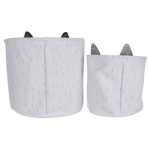 JOGO DE 2 CESTOS DE BRINQUEDO GATO 2PCS