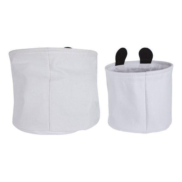 JOGO DE 2 CESTOS DE BRINQUEDO URSO PANDA 2PCS