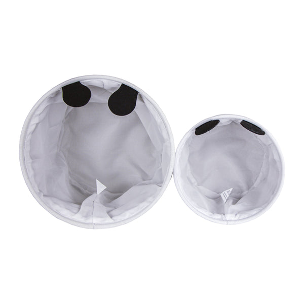 JOGO DE 2 CESTOS DE BRINQUEDO URSO PANDA 2PCS