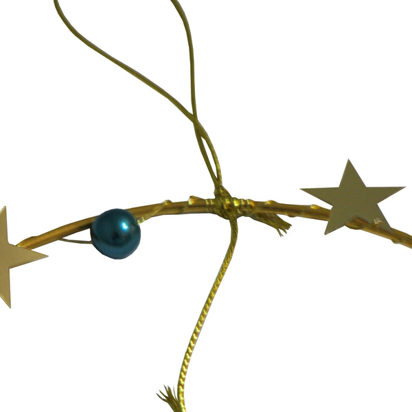 MOBILE CIRCULAR DOURADO COM ESTRELAS
