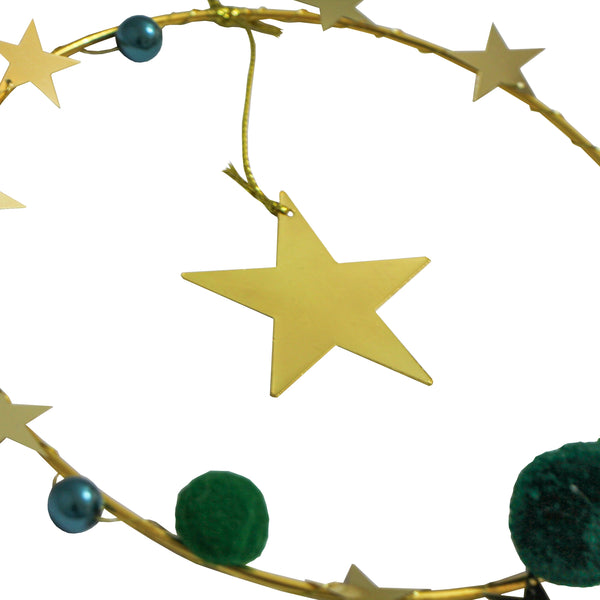 MOBILE CIRCULAR DOURADO COM ESTRELAS