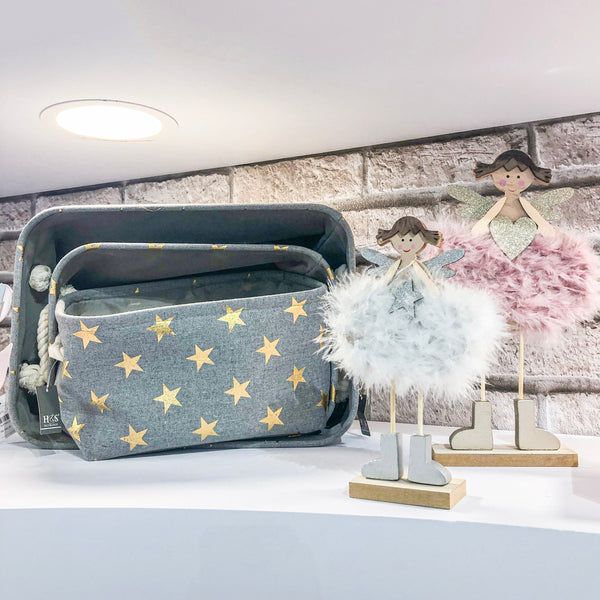 JG3 CESTO ORGANIZADOR ESTRELA CINZA