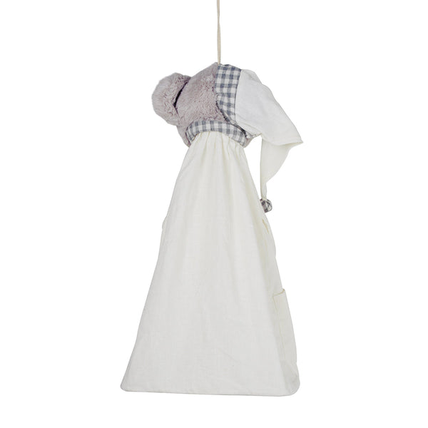 JOGO DE DOIS PORTA FRALDAS /PIJAMA URSA E URSO SLEEP DE PELUCIA COM ROUPA 45CM