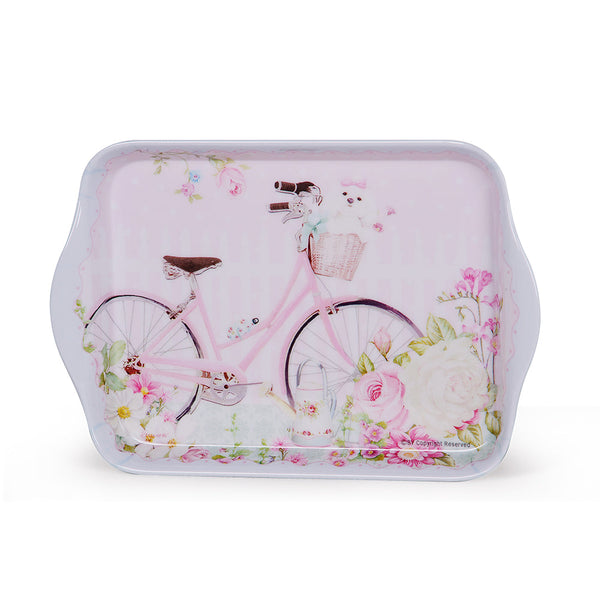 BANDEJA BICICLETA COM FLORES