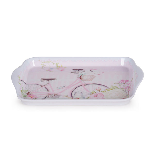 BANDEJA BICICLETA COM FLORES