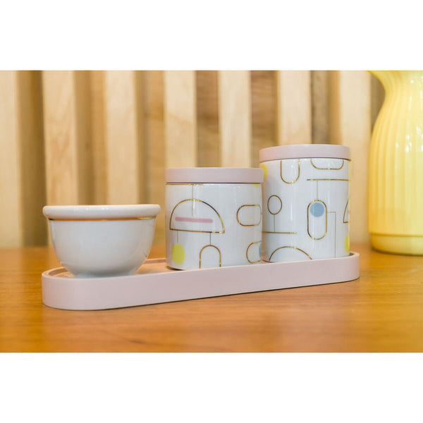 BANDEJA RESINA AMEISE VEGAS ROSA