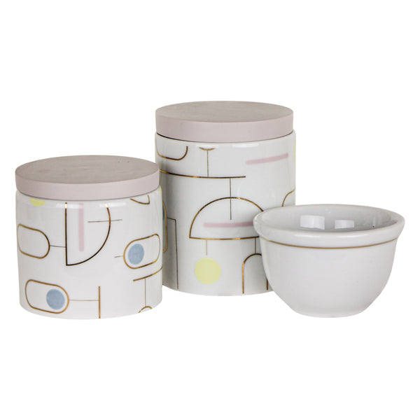 KIT HIGIENE 3PC AMEISE VEGAS CORES PASTEL