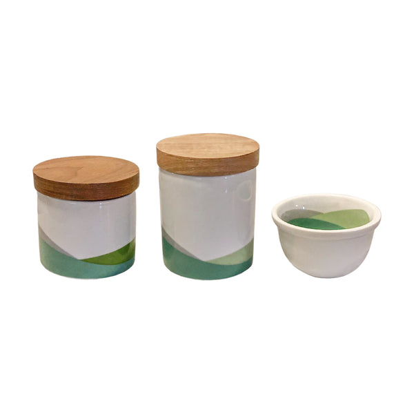 KIT HIGIENE 3PC AMEISE VERDE E CINZA