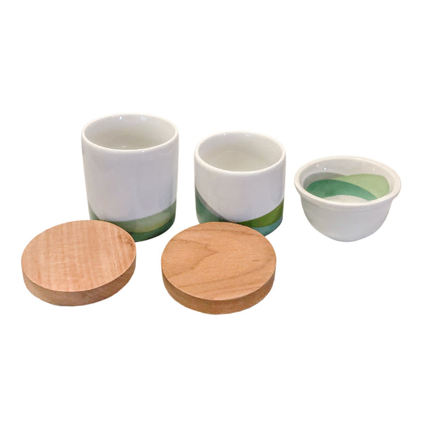 KIT HIGIENE 3PC AMEISE VERDE E CINZA